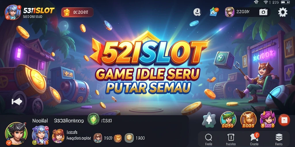 Tampilan gameplay menarik 531SLOT dengan animasi slot yang ceria.