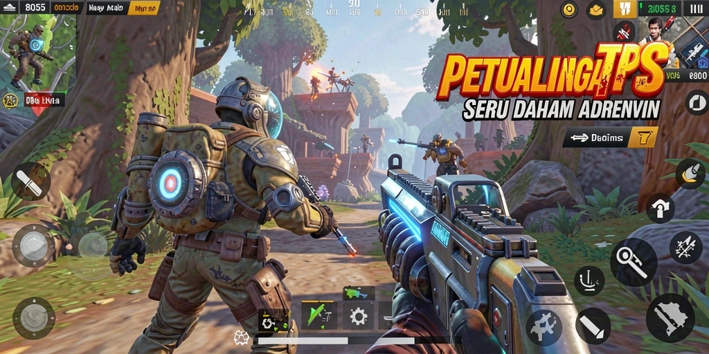Tampilan dinamis dari gameplay seru di 8055.