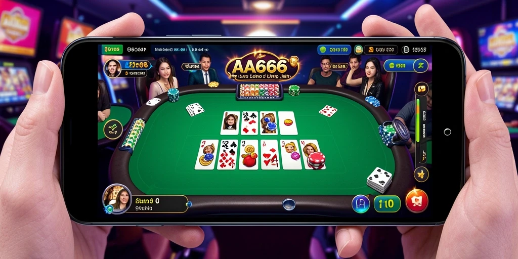 Screenshot utama AA666 menampilkan gameplay Live Casino yang mengasyikkan.
