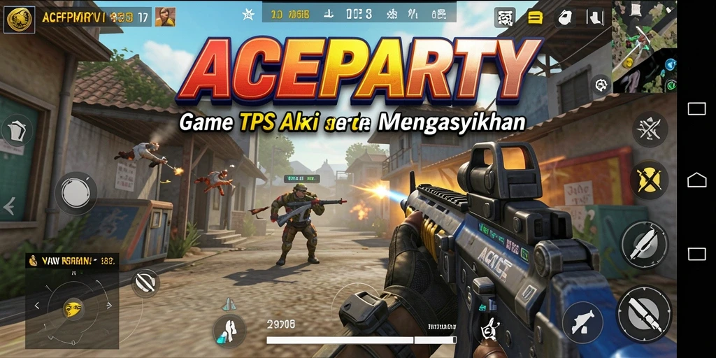 Gameplay aksi seru di ACEPARTY dengan momen menegangkan.