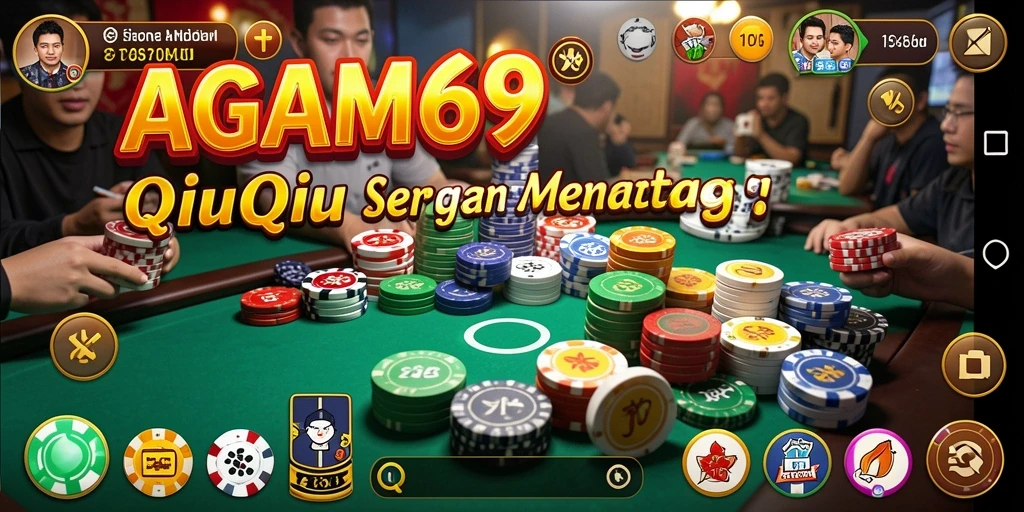 Tampilan gameplay QiuQiu yang seru dan mendebarkan di AGAM69.