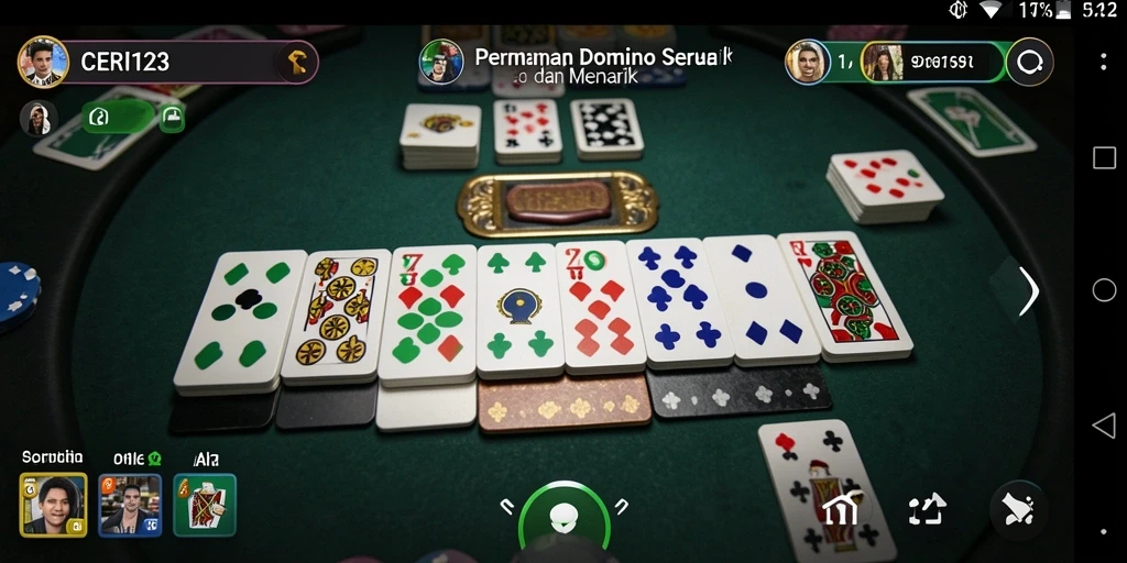 Tampilan menarik saat bermain game Domino CERI123.