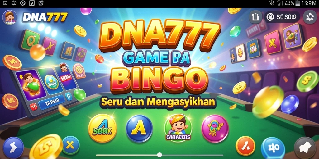 Tangkapan layar utama DNA777 menampilkan momen seru permainan Bingo.