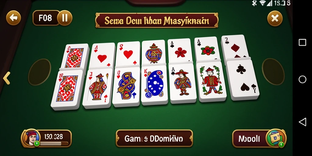 Tampilan gameplay F08 menampilkan keseruan bermain Domino.