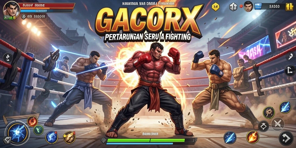 Screenshot GACORX menampilkan aksi pertarungan yang intens.