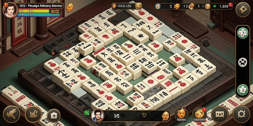 Tampilan permainan H03 yang menarik dan menantang dalam Mahjong.