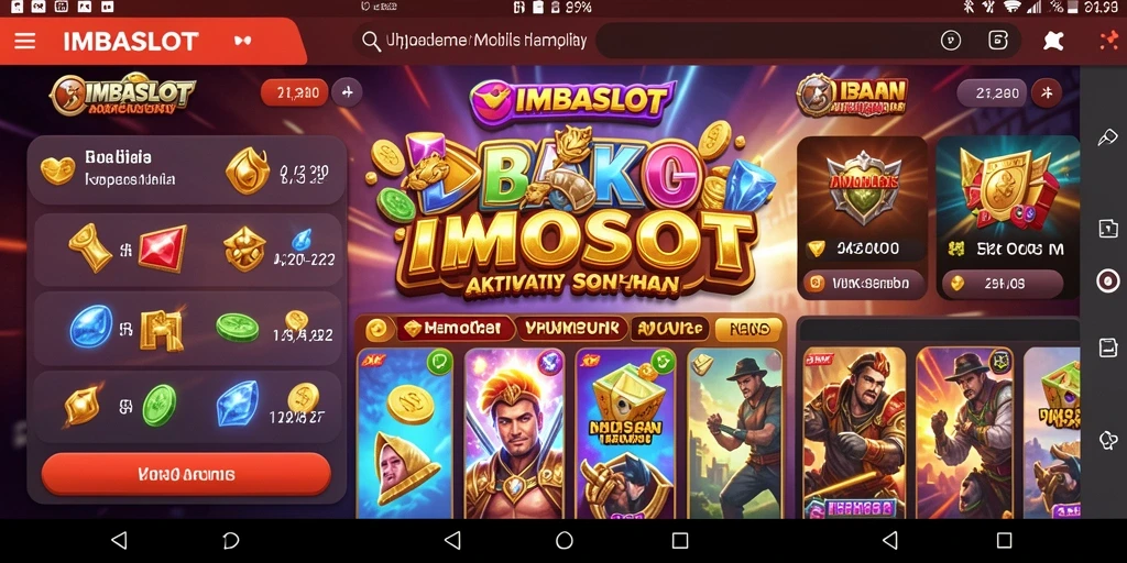 Screenshot IMBASLOT menampilkan antarmuka yang memudahkan pengguna dalam mengatur aktivitas.