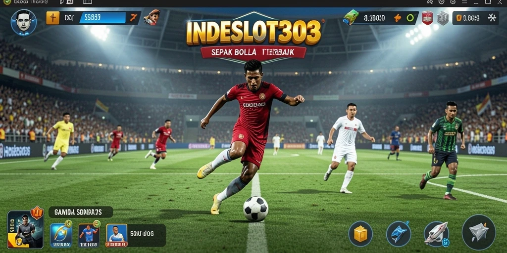 Screenshot gameplay yang menarik dari INDESLOT303 dalam pertandingan sepak bola.