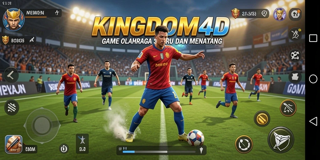 Tampilan gameplay KINGDOM4D yang menampilkan aksi olahraga seru.