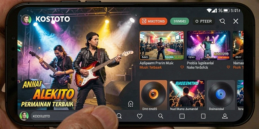 Tampilan gameplay KOSTOTO yang penuh warna dan interaktif.