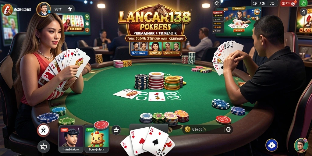 Tampilan gameplay seru dalam LANCAR138 yang menghadirkan pengalaman poker nyata.
