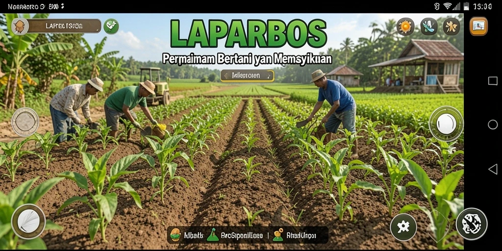 Screenshot yang menunjukkan aktivitas bertani seru di LAPARBOS.
