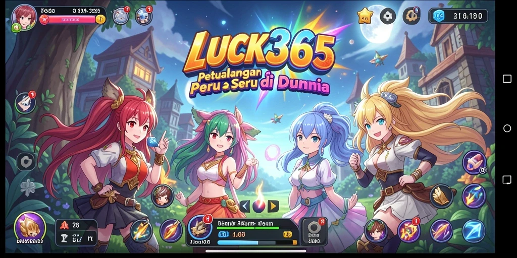 Tampilan gameplay seru di LUCK365 yang menampilkan karakter anime.