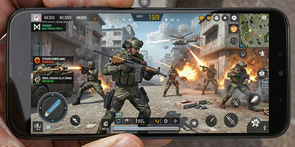 Tampilan gameplay <strong>NX303</strong> yang memukau dengan strategi yang menegangkan.