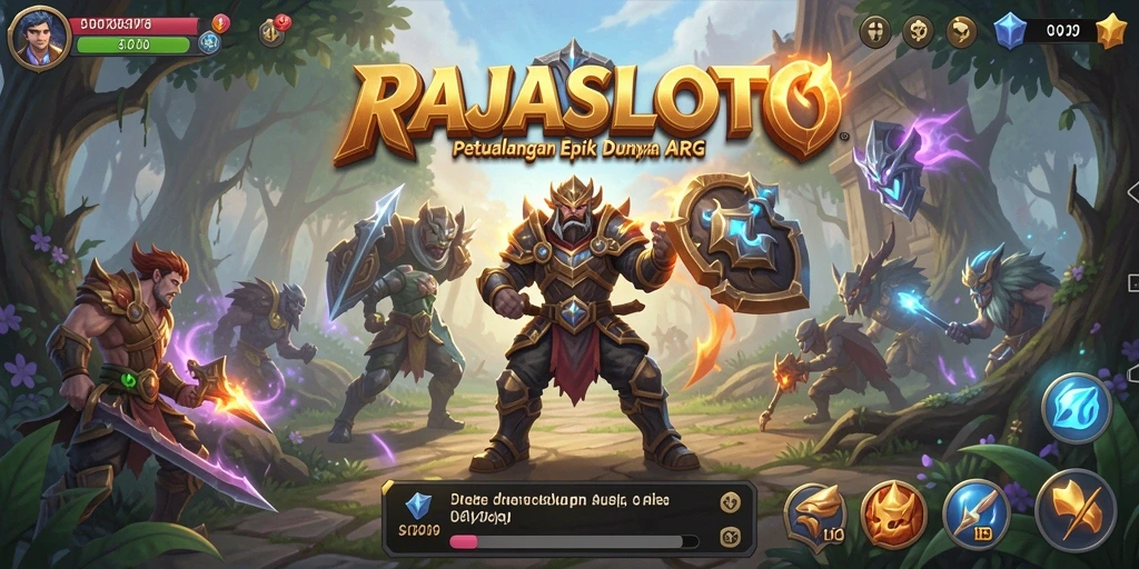Tampilan utama gameplay RAJASLOTO dengan aksi seru dan grafis menarik.