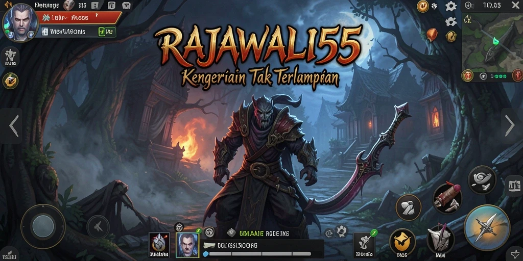 Gameplay menegangkan di RAJAWALI55 dengan suasana horor yang mencekam.