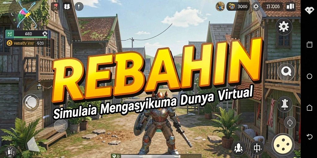 Tampilan gameplay menarik dari REBAHIN yang penuh warna.