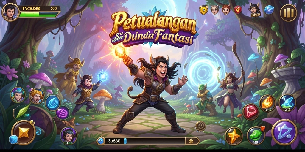 Tampilan gameplay <strong>TV888</strong> menampilkan petualangan seru di dunia yang menakjubkan.